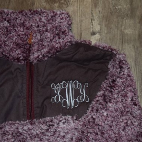 Monogrammed Embroidered Sherpa Pullover - Picture 3 of 8